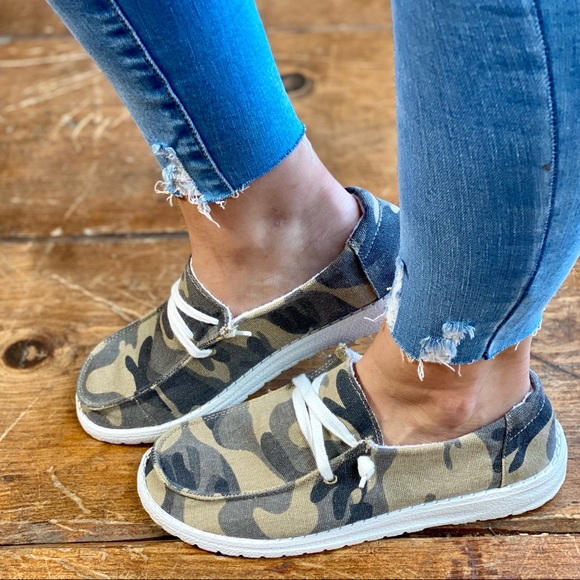 Green Camo Slipons - Picture 7 of 10